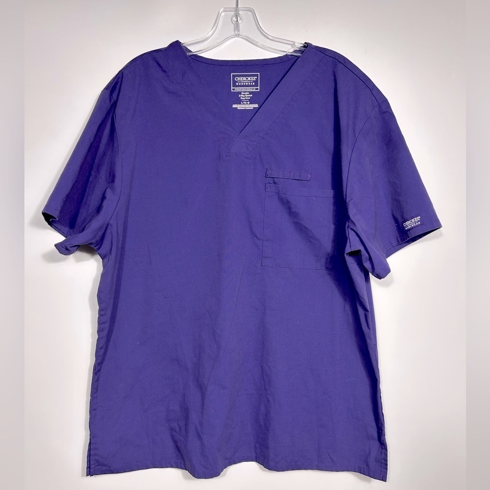 Cherokee Workwear Scrubs Size L Purple Doctor Nursing Career Professional
